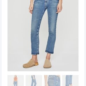 Ag Adriano Goldschmied Blue Straight Leg Jeans